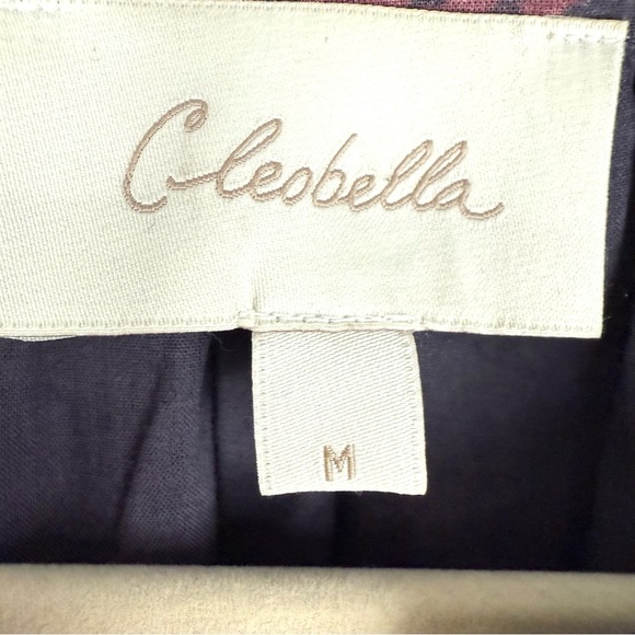 Cleobella Rainey Dress Floral Abstract Purple Pink Size Small Tiered Ruffles M - Picture 9 of 10